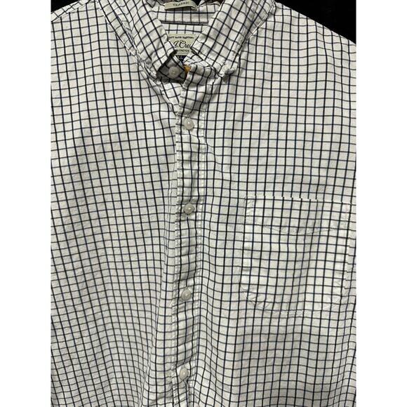 J.Crew Men’s Classic Stretch Button Down Blue White XL Casual Work preppy - Picture 3 of 6